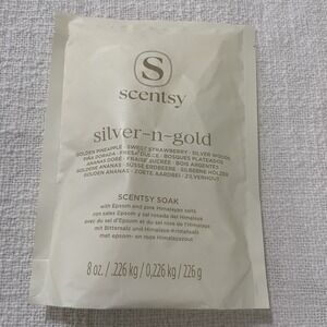 Scentsy Bath Soak SILVER-N-GOLD 8oz Exclusive December 2025 NEW Gift